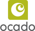 Ocado logo on a white background.