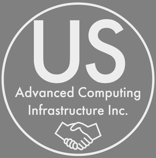 Gray and white logo for US Advanced Computing Infrastructure, Inc.