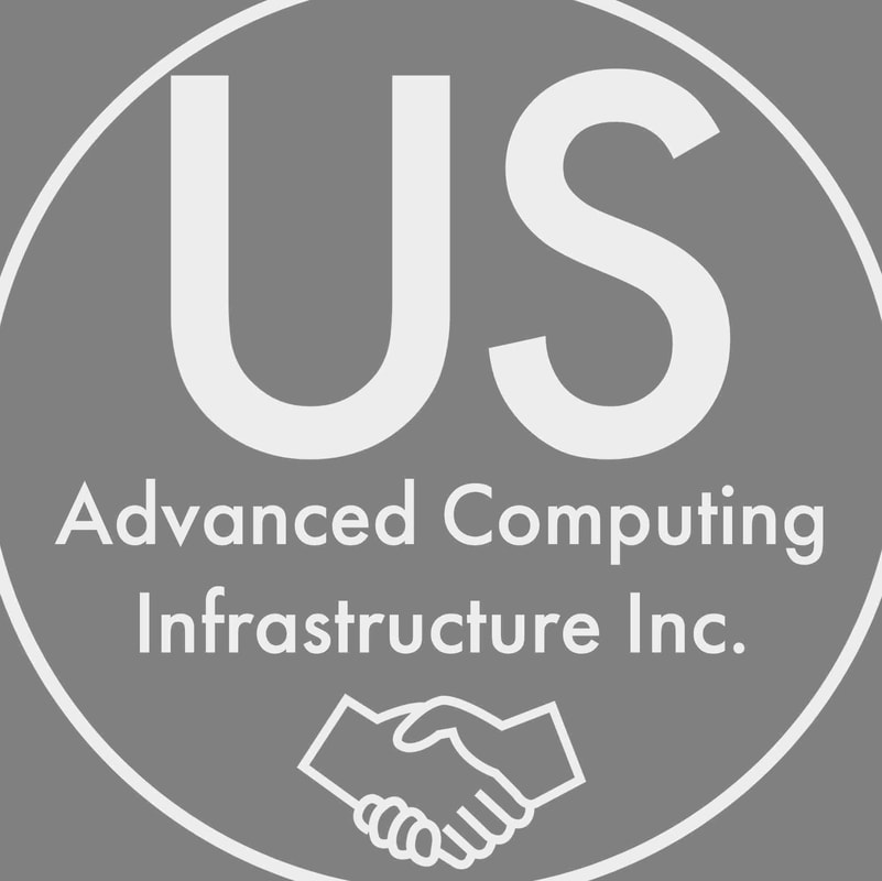 Gray and white logo of US Advanced Computing Infrastructure, Inc.